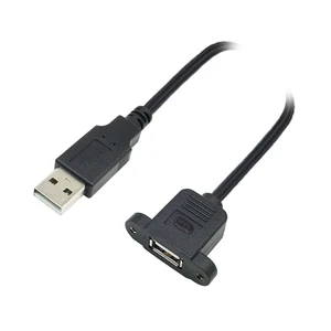 USB 2.0 Type a Male to Female Connector Cable Copper 4-Conductor IP67 Rated 4A 250V Indus-c