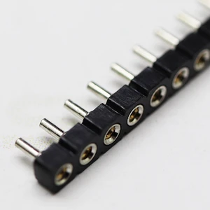 Machined Female Header 02-40P Pitch 2.54mm Pcb Connector Round Pin Board To Board Single Row Straight Machined Female Header