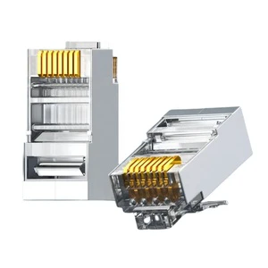 Factory price plug rj45 connector 8P8C RJ45 CAT6e Modular Plug Network Connector for Cat5 Cat5e Cat6 Cat6e Cable