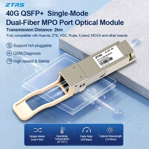 40G QSFP+ MPO Single-fiber Transceiver, Transmission Distance 2Km, LC Simplex DDM DOM Module, OEM Service Available.