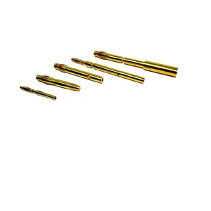 Gold-Plated 2mm Banana Plug and Tip Connectors Bullet-Shaped Male and Female Connector Accessories for Electrical Connection