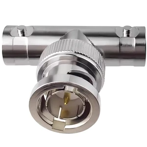 Shouyi Revolution Double Tee Video Head with Pure Copper BNC 5-Pin 2.5mm One Male and Two Female Q9 Audio & Video Connectors