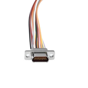 J30J 15 Pin D-SUB Video Ethernet VGA DB-15 Connector Screw Terminal Panel Mount Industrial Solder Straight Male 200mm Wire Power