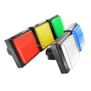 51*51 Square Straight Edge Chinese Button Game Console Accessory Connector Switch with Light Button Switch