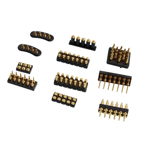 Customized SMT Type Spring Pogo Pin Connectors High Quality Brass Gold-Plated Pogo Pin 2-14Pin 2.54Pitch