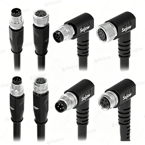 HUILIN M8 Industrial Circular Solder IP67 Waterproof Automotive Connector 30V/60V 4A 2-8 Pin Male Female Straight Connector