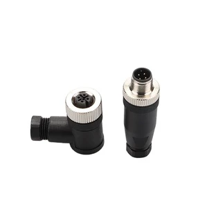 High Quality M12 Cable Connector 4Pin 5Pin 8Pin High-Coded B C D Plug Right Angle 3P 6P Terminal Copper Wire Connections