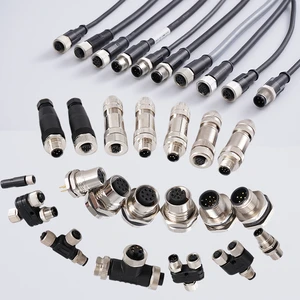M12 Connector A B C D X Coded 3 4 5 8 12 Pin IP67 Waterproof Circular Connector Kit For Industrial Automation Multi Protocol