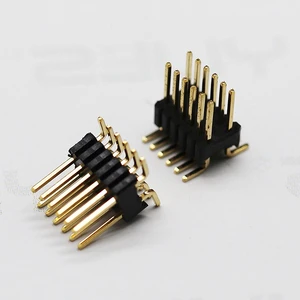 Double Rows Pin Header 1.0mm Pitch Height 1.0 1.5mm Smt Positions 02-50pin Male Dual Row Pin Header Connector