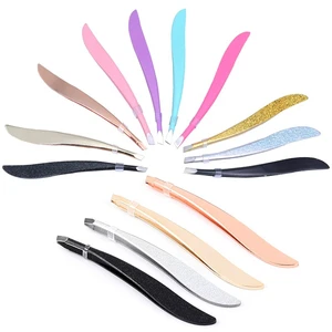 Professional Stainless Steel Eyebrow Tweezers Pointed Mirror Finish Eyelash Hair Removal Slanted Puller Eye Brow Trimmer Beauty