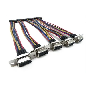 YZlink Custom Supply D-sub Terminal Wire to Connect DB9 Male Female Connectors Cable Assembly