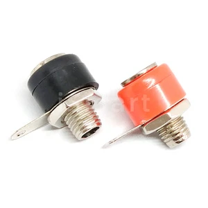 1PCS 4mm Banana Socket For Binding Post Banana Plug Connector RED / BLACK