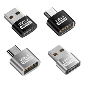 Super Portable 480Mbps USB a Male to Type C Female Adapter USB2.0 Fast Data Transmission Connector for Laptop Phone