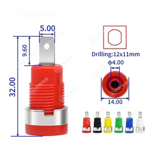Nickel Plated Brass Safety Banana Jack Socket Binding Post 4mm Banana Plug Connector Accessory