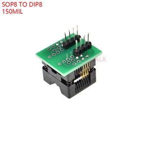 SOIC8 SOP8 TO DIP8 ez programmer adapter socket 150MIL SOCKET CONVERTER MODULE test chip IC 24C02 24C08 24C32 EEPROM
