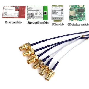Free Sample Customized Black 1.13mm 1.32mm Cabling Gold-plated Female To UFL Connector RF Coaxial Cable Assembly