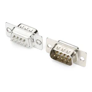 High Quality D-SUB 9Pin DB 9P Male Connector D-SUB 9 Pin Solder Type Connector for Cable