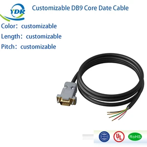 Custom ISO9001 for 600V Rated Wire Harness Male Female DB9 D-SUB Connector Plastic Shell DB 9Pin Dsub Plug for Computer