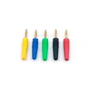 Mini 2mm Gold-Plated Pure Brass Banana and Tip Connectors Mini Banana Plug