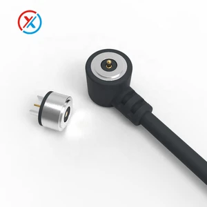 8mm Round 12V 3A Magnetic Charging Usb Pogo Pin Cable Circular Power 2 Pin Magnetic Cable Connector