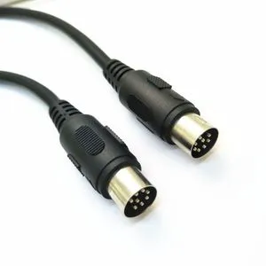 Din 8 Pin Male To Male Speaker Audio System Microphone Signal Control Extension Cable