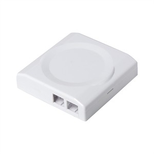 2 Port Fiber Optic Terminal Box with LC Connector Fire Resistant ABS Material White for FTTD Use