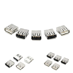 Custom USB Connector 180 Degree Straight Plug-In Board Female Interface PCT Terminal Block Af180 Degree Straight Plug-In Board