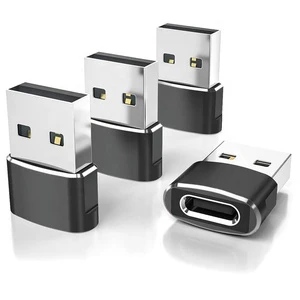 Multi Colors Metal Shell USB Type C Female to USB Male Adapter