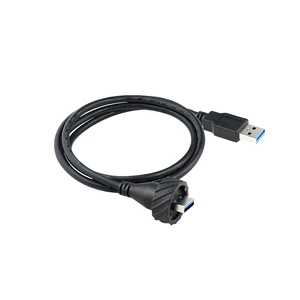 USB a Male to USB 3.0 Male Cable One Side Waterproof Panel Mounting USB a to C Connector with Cover