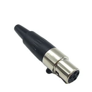 Mini XLR 3-Pin Male Socket Copper Housing Nickel-Plated Copper Contacts 230V Rated Cable Mount Chassis Connector Audio Video