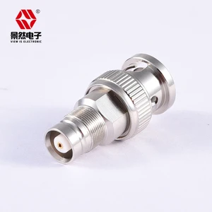 75ohm RF Coaxial Adapter BNC L9(1.6/5.6) Female Jack 1P Brass Nickel Plated Contact Connectors IP53 Rated 500 Cycles Durability