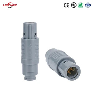 High Quality IP50 Push-pull Self-locking Medical Plastic Connector Brass Gold Plated Contact Solder Termination TAG 2P Connector