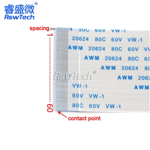 40 Pins Flexible 60 FFC Cable 0.5mm Pitch 20 Pin Double-Sided FPC 50Pin 18 22 24 30 60 24Pin Flat 50 Pin Flexible Flat Cable