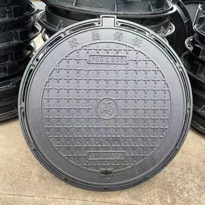 Heavy Duty Cast Iron Manhole Cover and Frame D400 Sewer Ductile Iron Round Telecom Cover