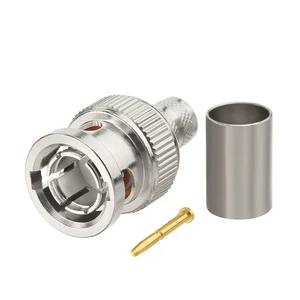 BNC Connectors CCTV Cameras Male SDI Connector for Mini Belden 1694A Video RF RG6 Coaxial Connector