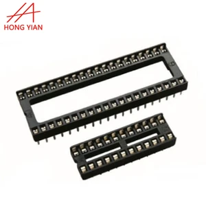 Sockets for ICs 2.54mm 8p 16 20 28 32 40 48 64 pin Round Pin Dual Row Female Header smt SMD DIP IC Adaptor Socket