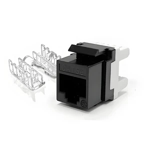 UTP Cat 5e Network Keystone Jack Unshielded Black/White Adapter Data Information Joint Network Cabinet Ethernet Cable Connector