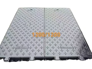 Foudry Custom Asphalt Black Noiseless B125 C250 D400 E600 F900 Cast Iron Manhole Covers for Sale