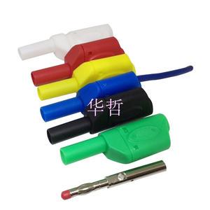 High Quality 4mm Diameter Pure Copper Plated Banana Plug Connector End Stackable Safety Sleeve High-End Connector Accessories