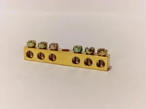 Brass Neutral Links Electrical Fitting for Panel Board High Conductivity Durable Safe Wiring Distribution Block Industrial Use