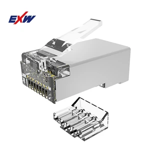 Cat5e Cat6 Cat7 Rj45 Connectors Rj45 Plug 8p8c Utp Network Connectors Rj45 Male Cat6 Ethernet Connector