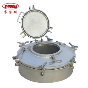 Stainless Steel Quick-opening Manhole Cover Large Small Combination Cover for Chemical Container