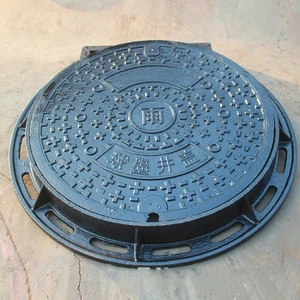 E600 Cast Iron Manholes Cover Heavy Duty Freight Station Logistics Area Wharf Airport Manhole Cover Customised