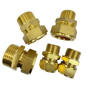 Solar Water Heater Male Coupler Brass Compression Fittings For Copper Pipe Plumbing Connector