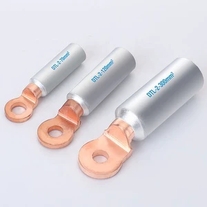 DTL-16/35/50/70/95/120/150/185/240/300/400/500 Round Copper-aluminium Nose Terminal Blocks Bimetallic Wire and Cable Connectors