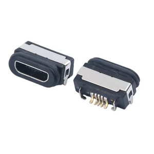 3A Waterproof IP67 Micro USB Type B 5 Pin SMT Female Connector USB 2.0 Micro B Connector with GND PIN