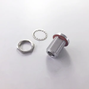 IP68 Waterproof N Female (jack) Bulkhead Rf Coaxial Connector With Exposed 3mm Insulator and 3mm Pin