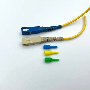 Custom Single-sided Conical 19mm Length 0.9mm Silicone Single-mode Simplex RoHS Certified Fiber Optic Fiber Optic Connector