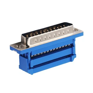 ANYCONN High Quality D-SUB Male IDC USB Socket Connector Black Through Hole Mounting For Cable Premium Connectors