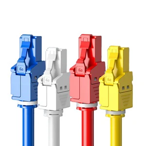 Rj45 Cat5e Network Cat5 Cat6 Cat6a Connector End Pass 8p8c Unshielded Tooless Modular Plug